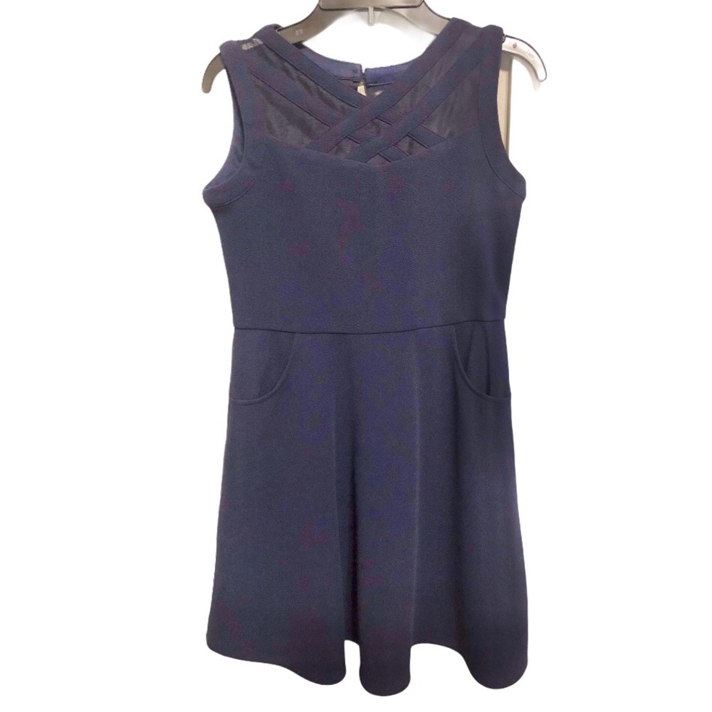 Girl’s Blush by Us Angels Navy Blue Sleeveless Dress